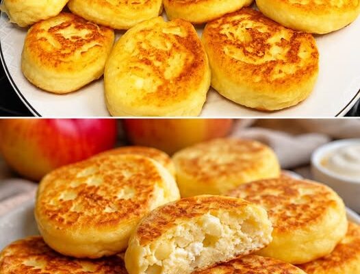 A Glass of Cottage Cheese and an Apple 🍏 for Breakfast in Minutes! Yeast-Free Cottage Cheese Buns with Apples