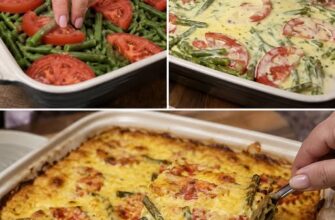 This comforting casserole combines fresh green beans and tomatoes with creamy cheese for a satisfying dish your family will love.