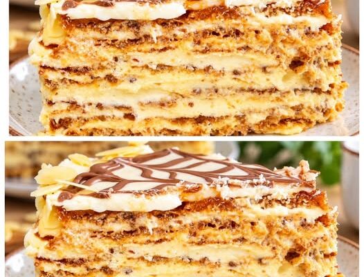 A famous Austrian masterpiece! A flourless recipe for the Esterhazy cake nut layers and delicate plombir cream.
